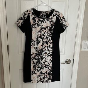 Banana Republic Black and Patterned Mini Dress